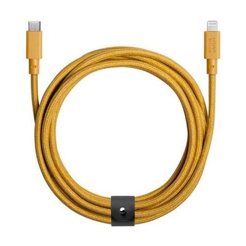 Cavo Eco Belt Da Usb-c A Lightning - 3 M, Giallo - Foto 1