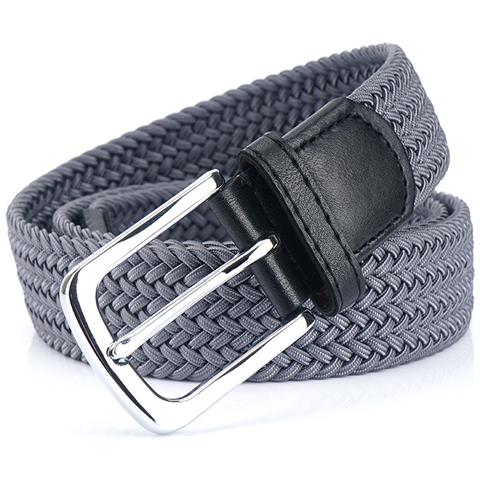 Cintura Da Uomo Elastica Intrecciata Con Fibbia 105cm Grey - Foto 2