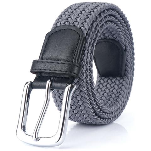 Cintura Da Uomo Elastica Intrecciata Con Fibbia 105cm Grey - Foto 1