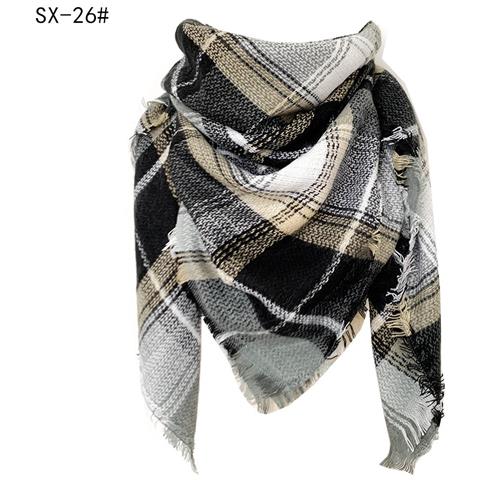 Sciarpe Invernali Scialli Caldi Avvolgono Il Collo Caldo Black+grey - Foto 1