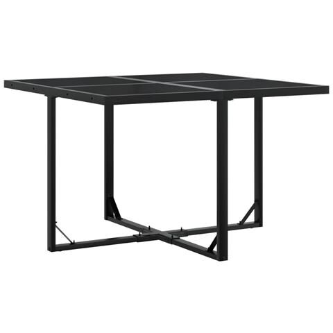 Set Da Pranzo Da Giardino 5 Pz Nero In Polyrattan - Foto 2