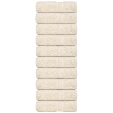 Asciugamani Ospiti 10 Pz Crema 30x50 Cm 360 G /m 100% Cotone - Foto 1