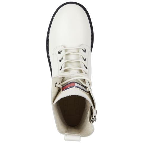 Boot Zip Up Stivaletti Pelle Scarpe Donna Bianco Eu 38, En0en02305 Ya6 - Foto 3