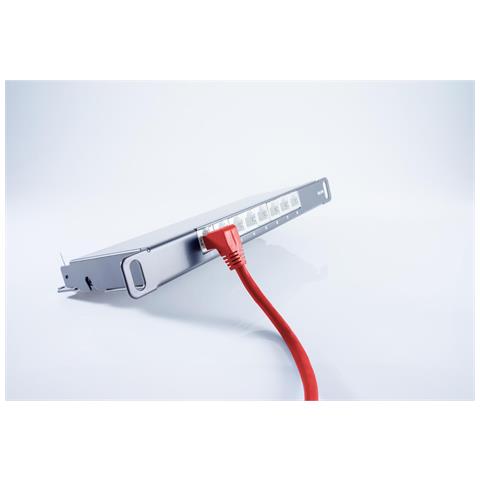 Cavo Patch Di Rete Per Connettività Massima S/conn Cat 6 S/ftp Pimf Angolo Dritto Rosso 20 M (08-64034) - Foto 1