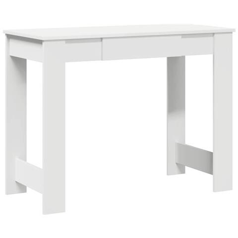 Scrivania Bianca 100x45x75 Cm In Legno Multistrato - Foto 2