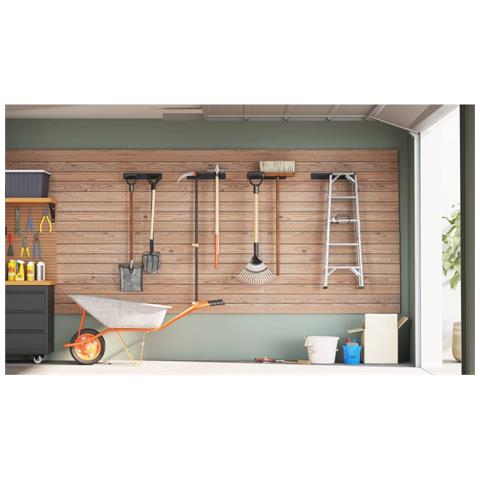 Portautensili Da Giardino A Muro 4 Pz Neri In Acciaio - Foto 3