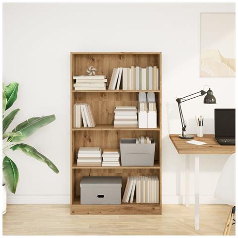Libreria Rovere Artigianale 80x24x143 Cm In Legno Multistrato - Foto 3
