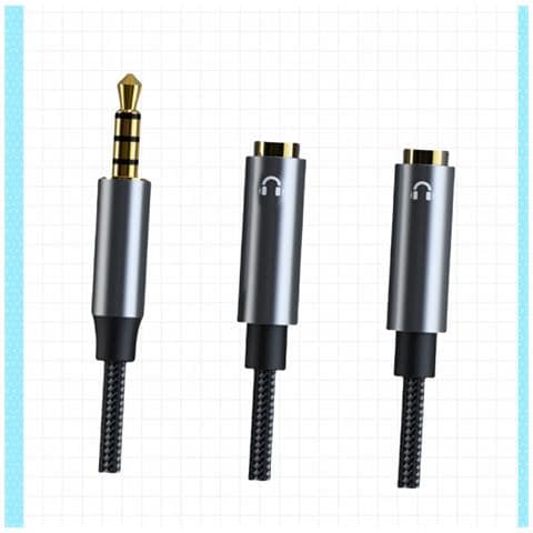 Adattatore Splitter Per Cuffie E Microfono Cb01 Cavo Audio Modello 1 - Foto 2