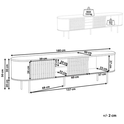 Mobile Tv Taroon Marrone Scuro - Foto 6
