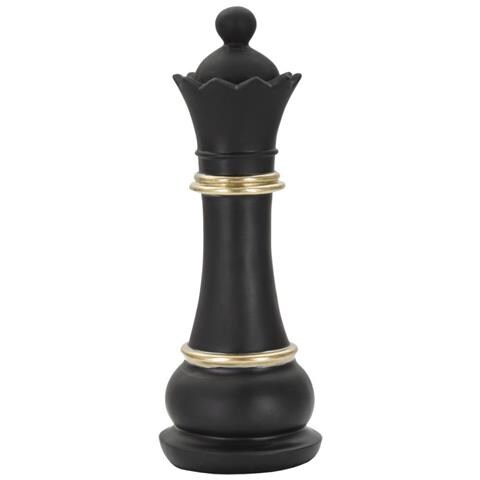 Scultura Scacchi 14 - Nero - Poliresina - 9x9x25,5 Cm - Foto 1