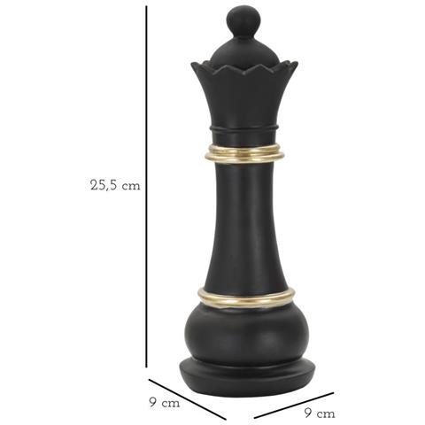 Scultura Scacchi 14 - Nero - Poliresina - 9x9x25,5 Cm - Foto 6