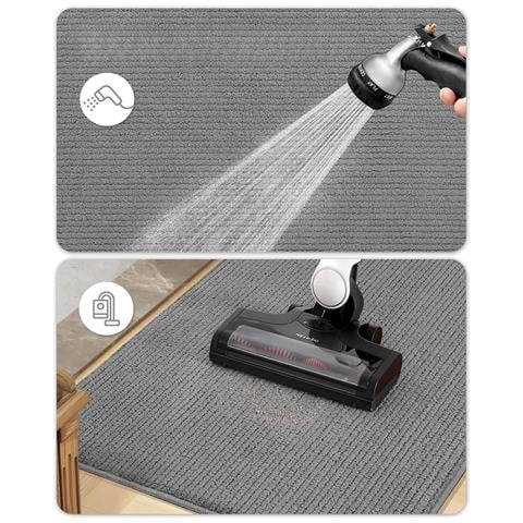 Tappeto Antiscivolo E Assorbente Grigio 80x120 Cm Per Ingresso Elegante - Foto 7