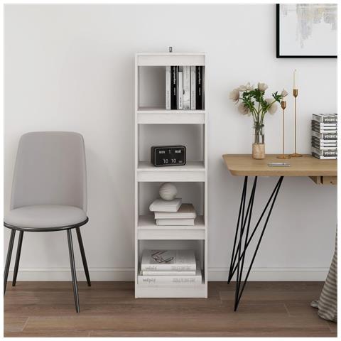 Lusso Casadino - Libreria/divisorio Bianco 40x30x135,5 Cm Legno Massello Di Pino - Foto 2