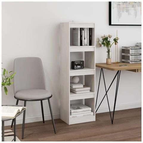 Lusso Casadino - Libreria/divisorio Bianco 40x30x135,5 Cm Legno Massello Di Pino - Foto 8