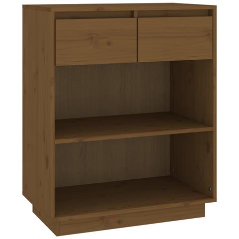 Mobile Consolle Ambrato 60x34x75 Cm In Legno Massello Di Pino - Foto 1