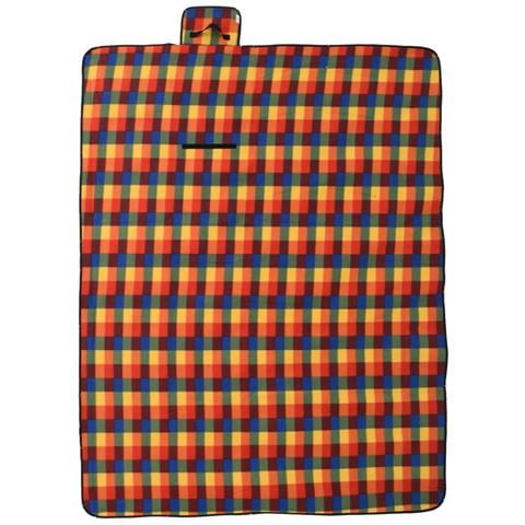 Tovaglia Picnic Pieghevole Quadri Multicolore 200x150cm Velluto - Foto 1