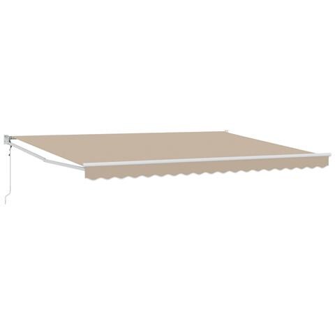 Tenda Retrattile Automatica  Beige 450x300 cm, Tessuto di Ricambio per Tenda  per Struttura 4.5x3 m Beige - Foto 1