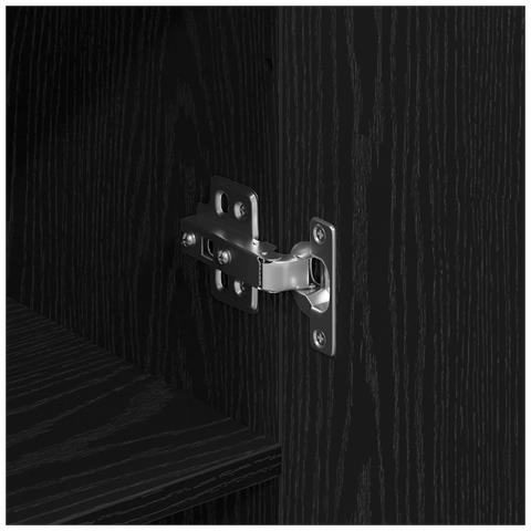 Credenza Nero Rovere 69,5x34x90 cm Legno ingegnerizzato - Foto 9