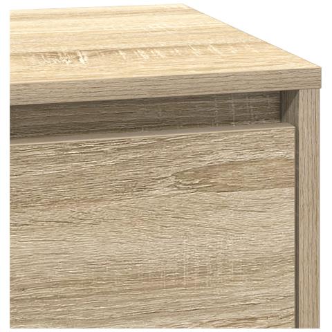 Comodino con LED Rovere Sonama 39x34,5x65 cm Legno ingegnerizzato - Foto 9