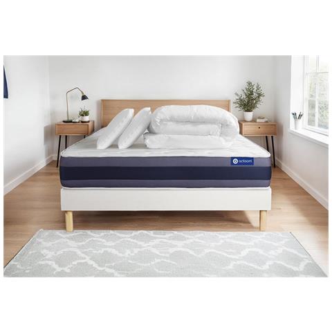 Pacchetto Letto Completo - Materasso 160x200cm + Box Spring Con Doghe (kit) + 2 Cuscini + Piumino - Actilatex Morpho - Foto 1