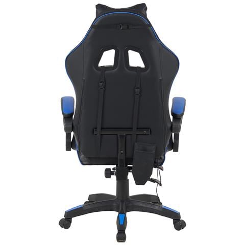 Sedia Gaming Da Scrivania Blu E Nera Con Led Rgb Altezza Regolabile 106-116cm - Foto 2