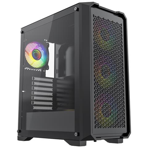 Case PC Gaming ATX Vault YCM-APVAU-G1 Nero - Foto 3