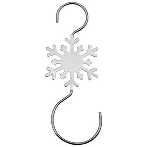Grandi Ganci A Fiocco Di Neve Per Ornamenti - Set Da 10, Appendini In Metallo Per Decorazioni Albero Di Natale Silver - Foto 2