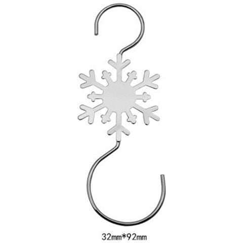 Grandi Ganci A Fiocco Di Neve Per Ornamenti - Set Da 10, Appendini In Metallo Per Decorazioni Albero Di Natale Silver - Foto 5