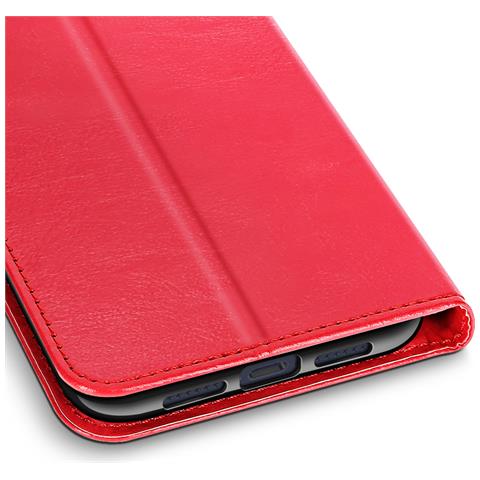 Custodia A Portafoglio Per Iphone 17 Pro Max Con Cinturino Da Polso E Funzione Stand, Rosso - Foto 2