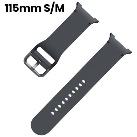 Bracciale Per Galaxy Watch 115mm S/m 20mm Edizione Sport In Silicone, Grigio Antracite - Foto 2