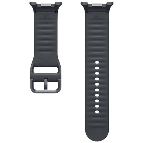 Bracciale Per Galaxy Watch 115mm S/m 20mm Edizione Sport In Silicone, Grigio Antracite - Foto 4