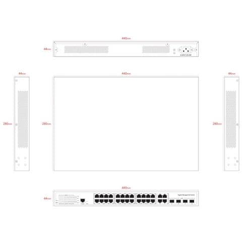 ELECTRA-M224-1GB-370W switch di rete - Foto 2