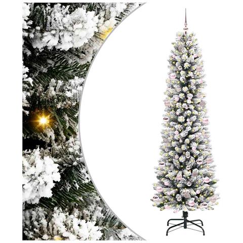 Albero di Natale artificiale con 300 LED Bianco 240 cm - Foto 1