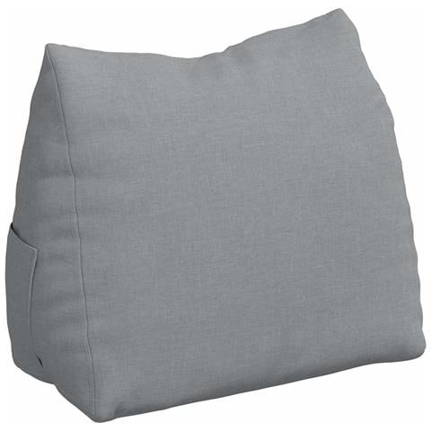 Cuscino per Schiena Grigio chiaro 45 x 20 x 35 cm Tessuto - Foto 1