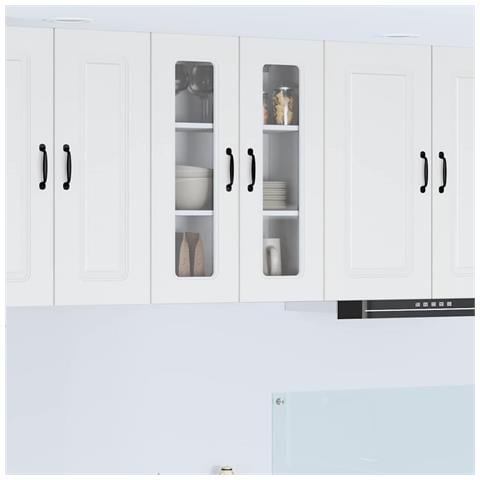 Pensile cucina Bianco Lucido 60 x 31 x 80 cm Legno multistrato - Foto 2