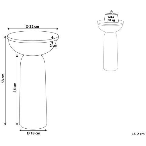Tavolino Falcon Metallo Beige - Foto 6