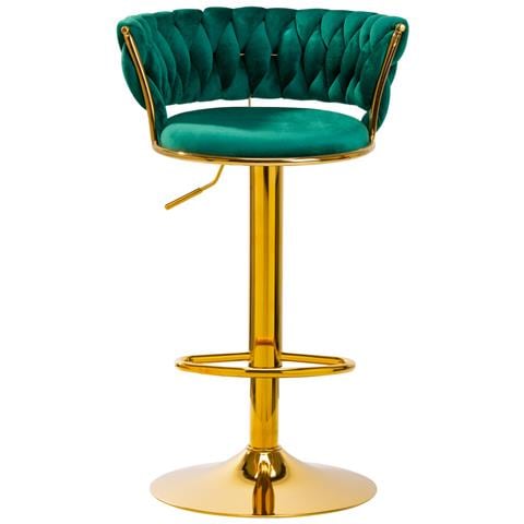 sgabello da bar QS-B313a velluto verde - Foto 4