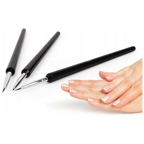 Set Di 3 Pennelli Per Decorazione Unghie - Precisione Ideale | Dimensioni: 9,6 Cm X 0,2 Cm | Per Gel, Acrilico, Manicure E Pedicure - Foto 1