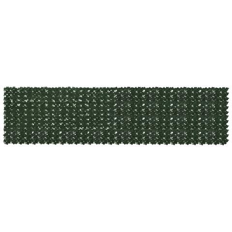 Schermo per balcone con foglie Verde Scuro 400 x 100 cm - Foto 1