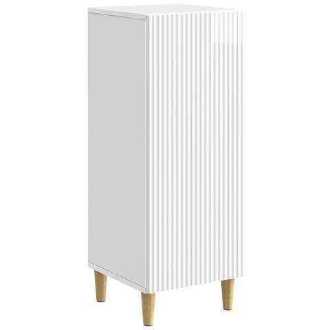 Credenza Bianco Lucido 33 x 34,5 x 90 cm Legno ingegnerizzato - Foto 1