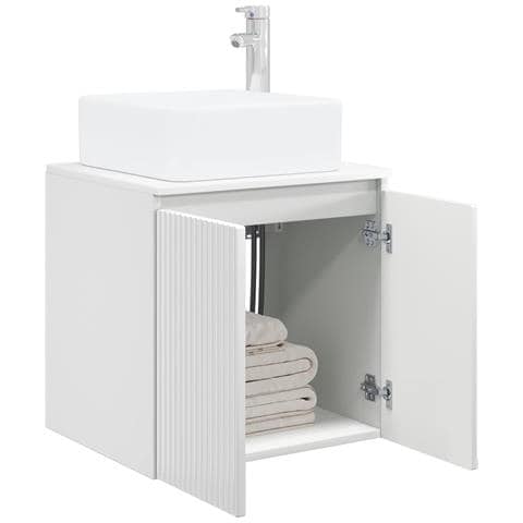 Mobile Lavabo da Parete Bianco Lucido 49,5 x 41 x 63 cm - Foto 2