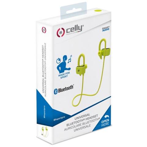 Bh Sportpro Auricolare Stereo Bluetooth con Cavo e Archetti Colore Giallo - Foto 6