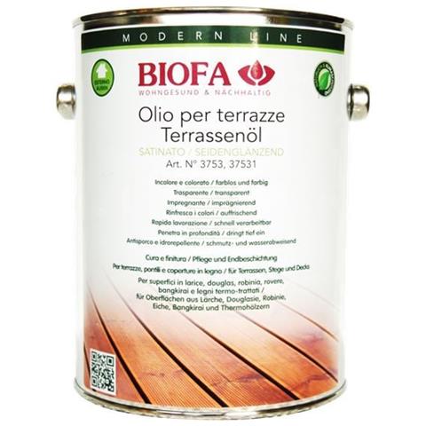 3753 - 5178 Rovere Chiaro 2,5 L Olio Naturale Per Terrazze In Legno - Foto 1