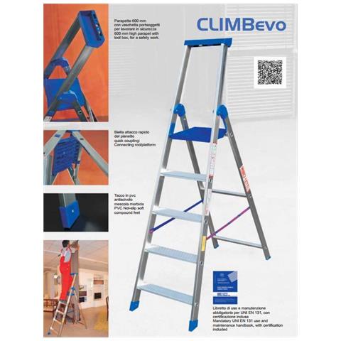 Scala Sgabello Climb Evo 6 Gradini Alluminio - Foto 1