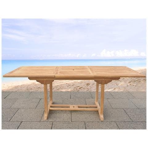 Tavolo Da Giardino In Legno Rettangolare Estendibile Java - Foto 2