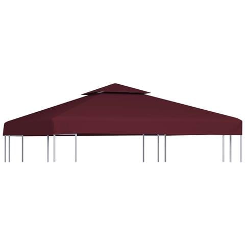 Copertura Superiore Per Gazebo A 2 Strati 310g / m² 3x3m Bordeaux - Foto 1