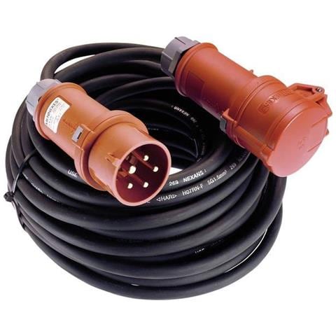 come Schwabe Cavo di prolunga CEE, 400V / 16A, H07RNF 5G15, IP44, colore: Nero, per cantieri, fabbriche, 60366 - Foto 1