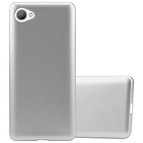 Custodia Compatibile Con Htc Desire 12 In Argento Metallico - Coperchio Protettivo In Silicone Tpu Flessibile - Foto 1
