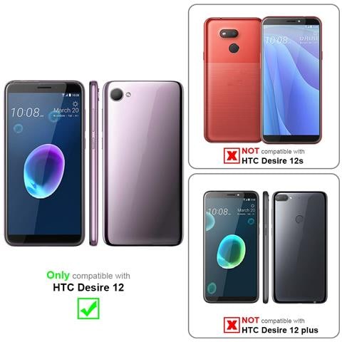 Custodia Compatibile Con Htc Desire 12 In Argento Metallico - Coperchio Protettivo In Silicone Tpu Flessibile - Foto 11