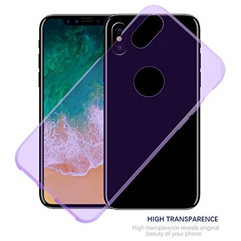 Custodia Compatibile Con Apple Iphone X / Xs In Viola Trasparente - Coperchio Protettivo In Silicone Tpu Flessibile - Foto 2